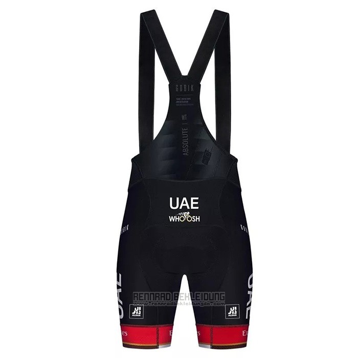 2021 Fahrradbekleidung UAE Shwarz Wei Rot Trikot Kurzarm und Tragerhose - zum Schließen ins Bild klicken